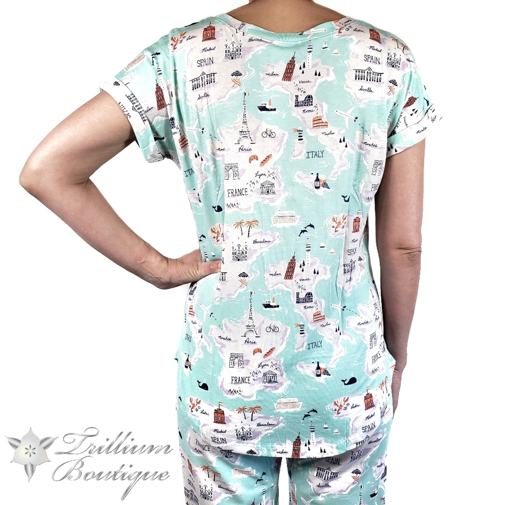 Munki Munki Women's Pajama Set Light Blue, NWT! - Picture 6 of 9